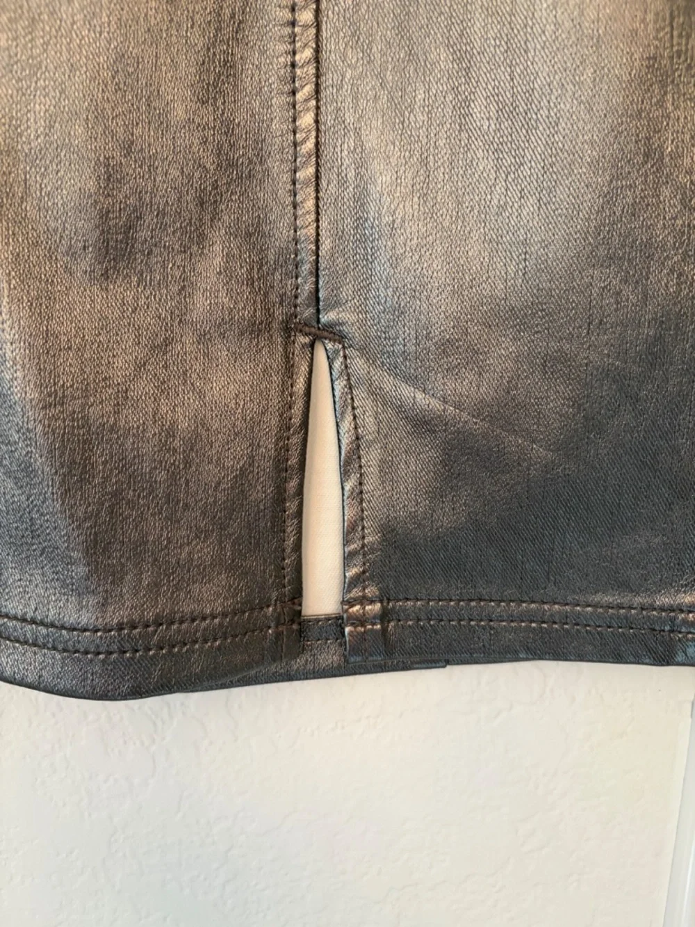 Free People metallic mini skirt